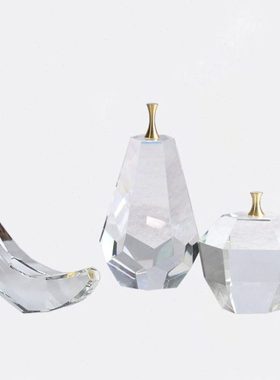 现代轻奢家居装饰品客厅水晶摆件软装搭配酒柜售楼处样板间工艺品