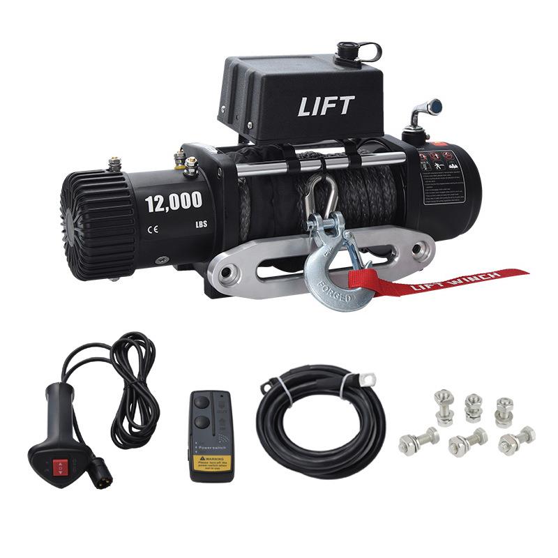 厂家汽车绞盘12v24v绞盘越野车自救电牵引器拖车车载 - 图0