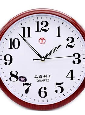 上海锺厂时钟表客厅卧室墙锺现代石英钟圆形壁挂挂钟