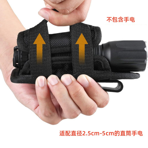 户外战术快拔360度旋转手电筒套尼龙腰背夹电筒包手电套molle配件 - 图0