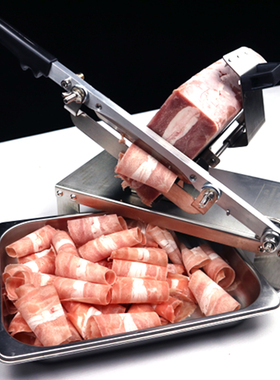 家用304不锈钢切肉机 手动羊肉切片机 小型冻肉刨肉机 贝莱特BLT-