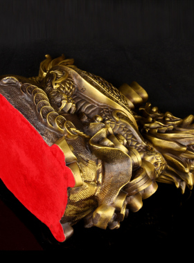 铜龙龟摆件大号铜金龟日进斗金驮铜元宝背铜钱办公室客厅家居摆设