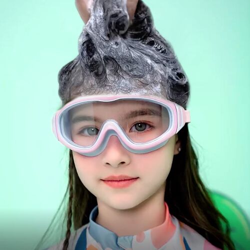 儿童洗头神器宝宝洗发挡水帽婴儿洗澡帽护耳朵眼睛防进水眼镜小孩 - 图1