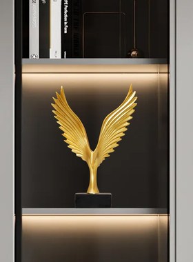 大鹏展翅中式大展宏图电视柜家居客厅办公室桌面酒柜装饰品鹰摆件