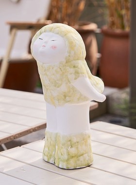 DCASA 卡通陶瓷龙IP乔迁喜庆摆件儿童房间书桌创意装饰手工艺术品