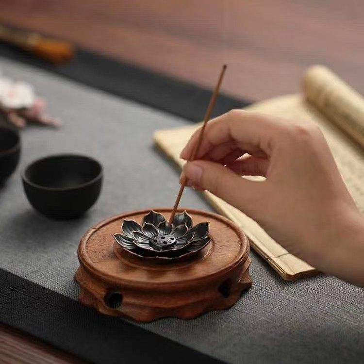 妙莲锌合金线香熏沉檀香插禅意香道功夫茶具零配莲花底座多孔茶道,淘宝优惠券,粉丝福利购,淘宝优惠卷