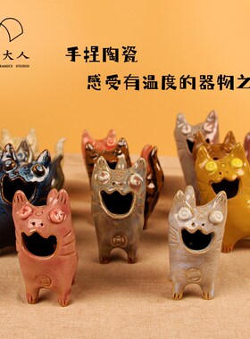 云南瓦猫非遗特色文化迷你摆件装饰品呆萌可爱送人礼物礼品伴手礼