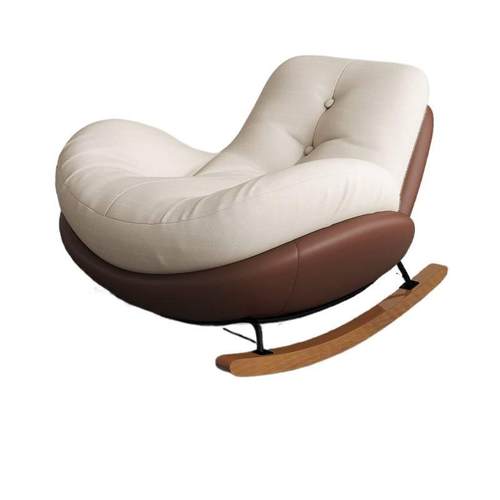 蛋壳摇摇椅大人躺椅阳台家用单人休闲企鹅椅客厅追剧懒人小沙发椅 - 图3