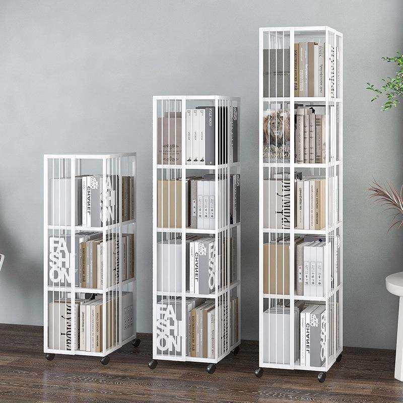 旋转书架360度书柜可移动落地家用简易儿童储物收纳架铁艺置物架,淘宝优惠券,粉丝福利购,淘宝优惠卷