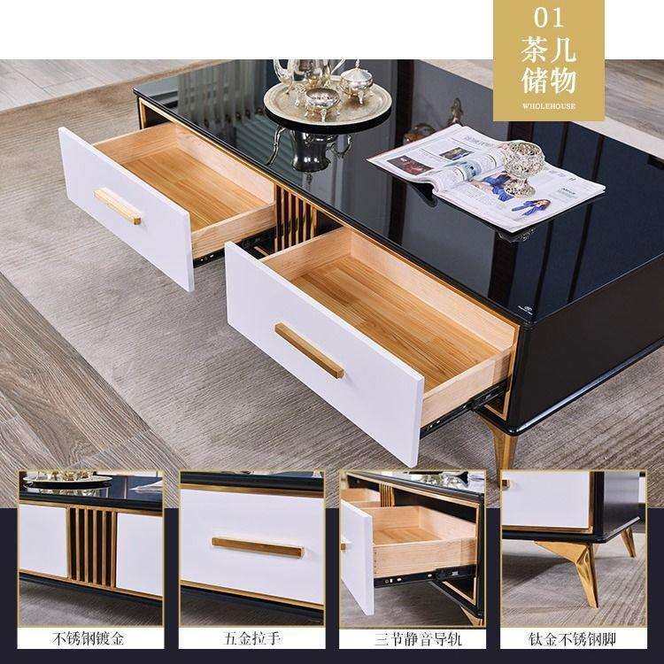 北欧后现代轻奢茶几电视柜组合套装现代简约客厅钢化玻烤漆地柜,淘宝优惠券,粉丝福利购,淘宝优惠卷