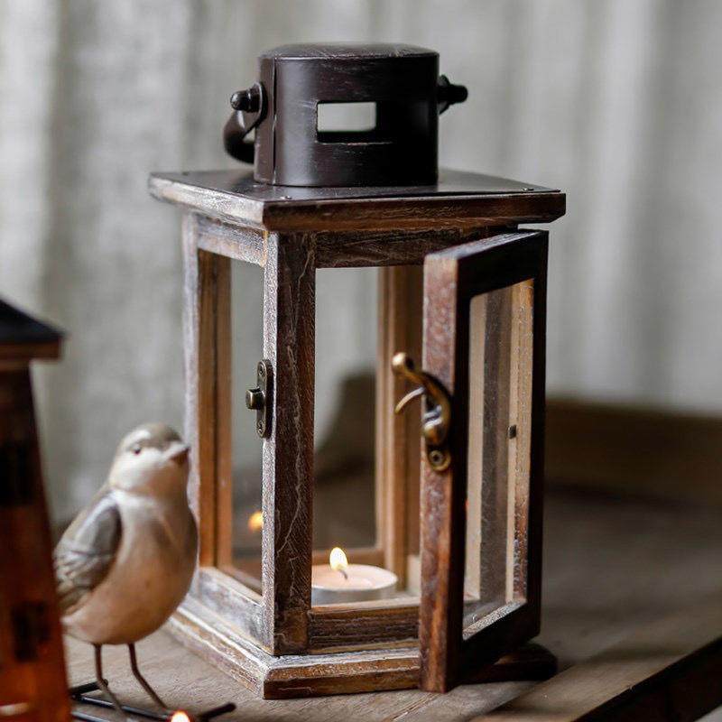 复古烛台摆件餐桌装饰品家居木头烛台摆件(单个含蜡烛)刚逸,淘宝优惠券,粉丝福利购,淘宝优惠卷