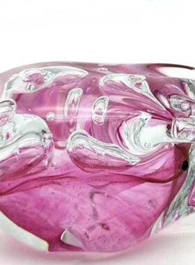 粉琉璃摆件书柜小小猪儿童精品猪温福工艺品居馈赠礼品粉红纳装饰