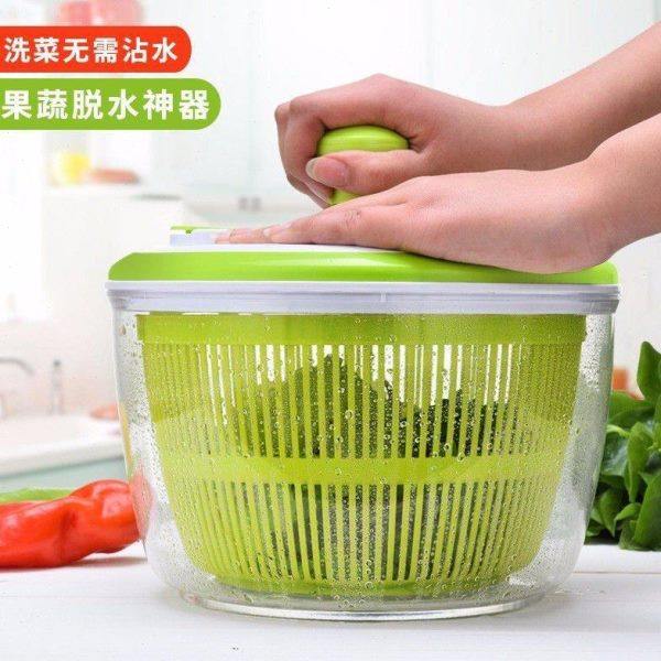 蔬菜脱水器沙拉甩干机手动脱水机家用洗菜神器蔬菜甩水器沥水篮盆,淘宝优惠券,粉丝福利购,淘宝优惠卷