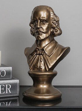 莎士比亚头像雕塑文艺复兴名人物雕像艺术摆设客厅酒柜玄关装饰品