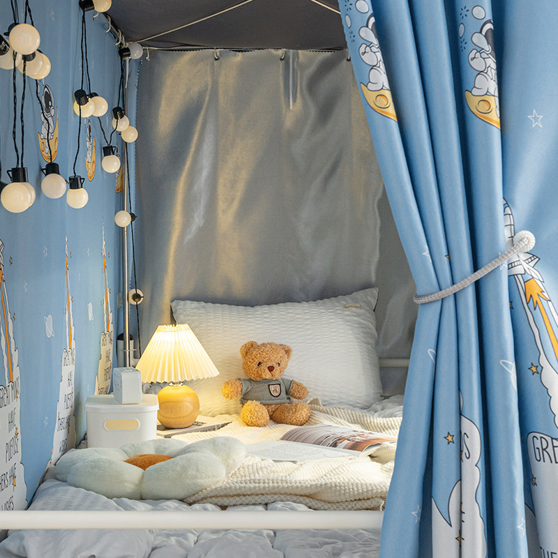 学生宿舍床帘加厚帘子强遮光上铺男下铺女布帘桌帘大学生寝室床幔,淘宝优惠券,粉丝福利购,淘宝优惠卷