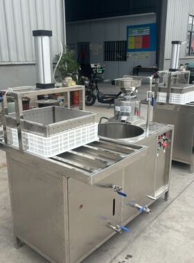 磨浆煮浆压榨豆腐一体机凯元机械 一次可压制30斤卤水豆腐