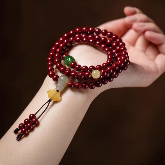 India's Manjinxing Lao Li red sandalwood genuine purchasing agent for men's customized DIY special bracelets can be shipped directly in stock in China