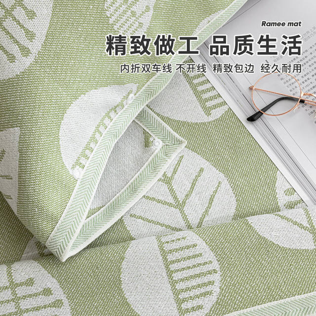 Hanmai cool mat three-piece set of hemp linen bed sheet double air conditioning mat 1.8 summer 1.5 high-end meter foldable