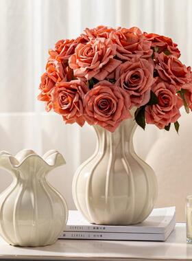 法式陶瓷插花花瓶高级感轻