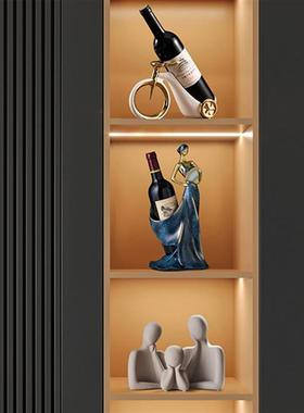 创意高档轻奢客厅红酒架摆