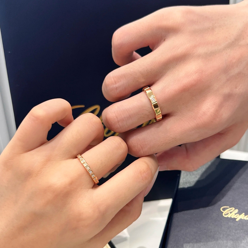 AVAB张凌赫同款小冰块戒指女小众设计钛钢情侣对戒轻奢高级感叠戴 - 图1