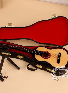 吉他模型相框生日礼物尤克里里迷你乐器摆件汽车车摆送男女朋友