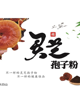 灵芝的功效作用海报展板野生赤灵芝的功效灵芝孢子粉墙贴墙纸KT板