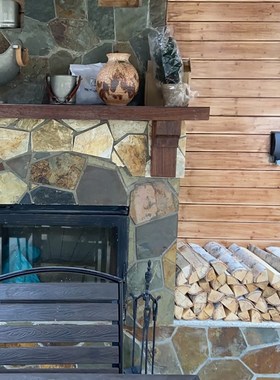 装饰摆件桦木壁炉k橱窗陈列圣诞木柴拍照道具原木木材燃木柴火木