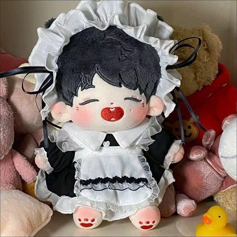 现货10cm娃衣20cm棉u花娃娃衣服女仆套装玩偶公仔换装衣服可爱 - 图1