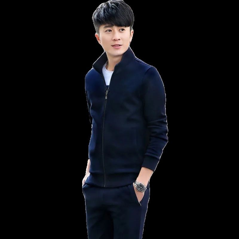 纯棉休闲运动套装男士春秋高档运动服冬季加绒加厚韩版卫衣两件套,淘宝优惠券,粉丝福利购,淘宝优惠卷