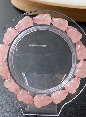 天然粉晶葫芦手串 粉水晶福禄单圈手链男女款旺桃花简约礼物饰品