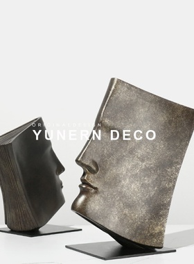 简约现代抽象创意艺术人像工艺品摆件酒店售楼处样板房间软装饰品