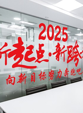 励志墙贴激励语保险公司年会2025开门红办公室布置文化墙装饰画