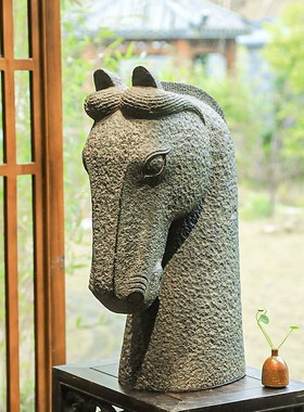 新中式仿古马摆件室内客厅书房博古架桌面招财装饰创意工艺礼品