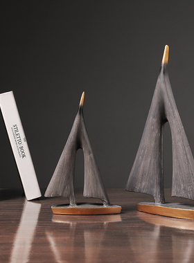 一帆风顺帆船创意家居客厅酒柜电视柜办公桌面装饰品乔迁摆设