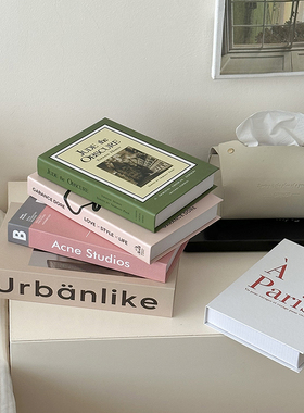 粉色少女心杂志风英文假书仿真书装饰品道具摆设创意客厅