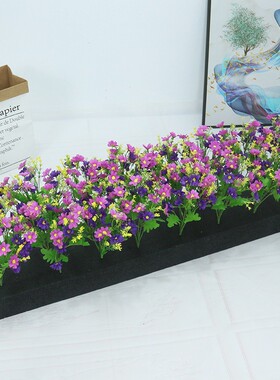 仿真假假草塑料绿植箱槽插隔断栅栏室外楼盘摆放艺