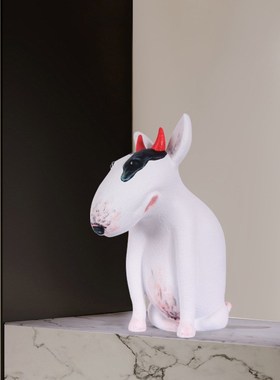现代创意动物卡通狗狗艺术雕塑公仔样板间儿童房软装饰品