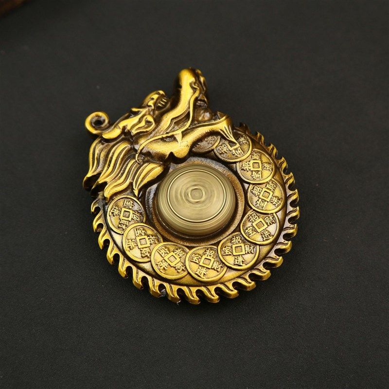 瑞兴隆黄铜招财进宝龙头手把件男工艺品吊坠黄铜挂坠复古礼品挂件,淘宝优惠券,粉丝福利购,淘宝优惠卷