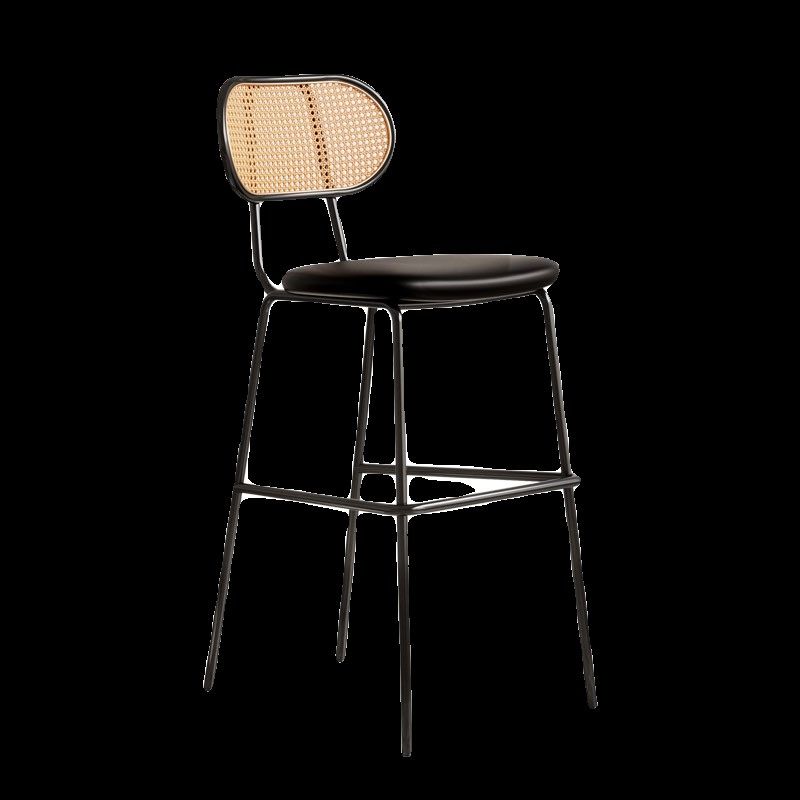 侘寂风吧台椅家用现代中古风岛台收银台前台高脚椅,淘宝优惠券,粉丝福利购,淘宝优惠卷