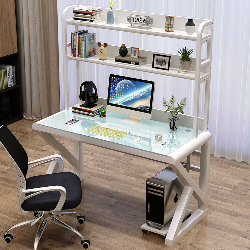 电脑桌台式家用现代经济型书桌书架一体桌办公写字桌,淘宝优惠券,粉丝福利购,淘宝优惠卷