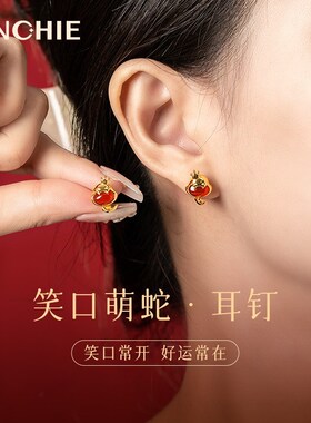 【25年新品】蛇年本命年纯银手链耳钉项链轻奢小众高级感生日礼物