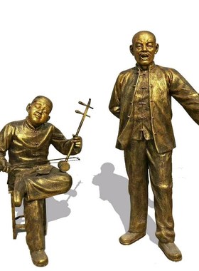 户外玻璃钢铸铜仿铜农耕民俗人物雕塑新农村园林景观装饰摆件定制