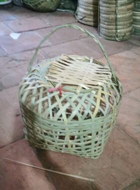 鸡笼竹编鸡笼子家用室外竹编关鸡鸭的笼J子鸭笼子特大号养殖喜事