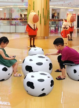 庭院几何创意抽象桌椅玻璃钢雕塑椅子景观园林公园庭院户外坐凳子