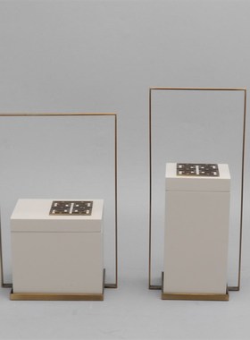 新中式创意铁艺饰品盒装饰品摆件售楼部客厅电视柜酒柜工艺品摆设