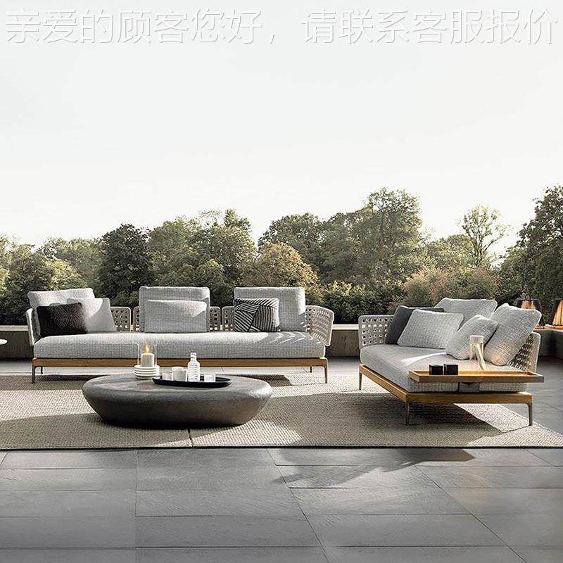 北欧户外藤编沙庭院度假村设计师休藤柚闲木椅别墅202发露台花园,淘宝优惠券,粉丝福利购,淘宝优惠卷