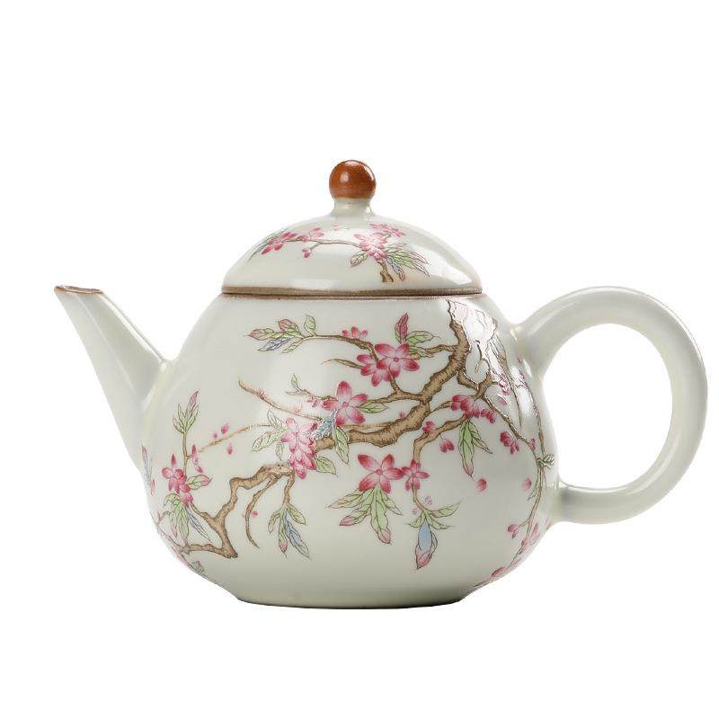 米黄汝窑茶具茶壶泡茶家用单壶泡茶壶套装2023新款小茶壶西施壶,淘宝优惠券,粉丝福利购,淘宝优惠卷
