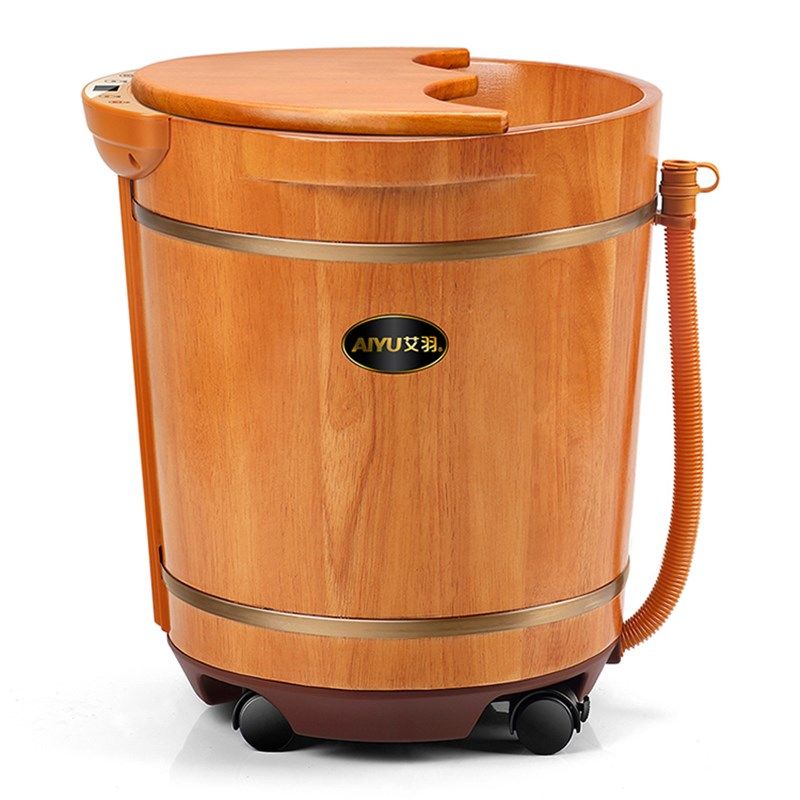 艾羽泡脚桶全自动足浴盆加热恒温洗脚桶电动按摩足疗机家用木桶盆,淘宝优惠券,粉丝福利购,淘宝优惠卷