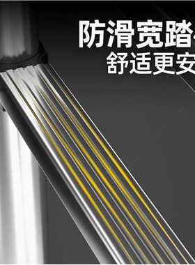 德国进口不锈钢直梯特厚伸缩梯家用可折叠升降梯子加厚多功能梯便
